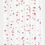 red glitter Begonia PVC curtain