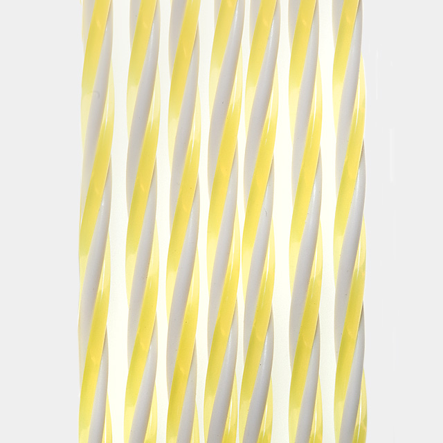 PVC Curtain 70 Madrid Yellow/White