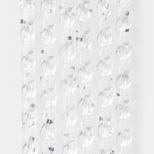 PVC curtain with glitter 28 Cloverleaf 02 silver